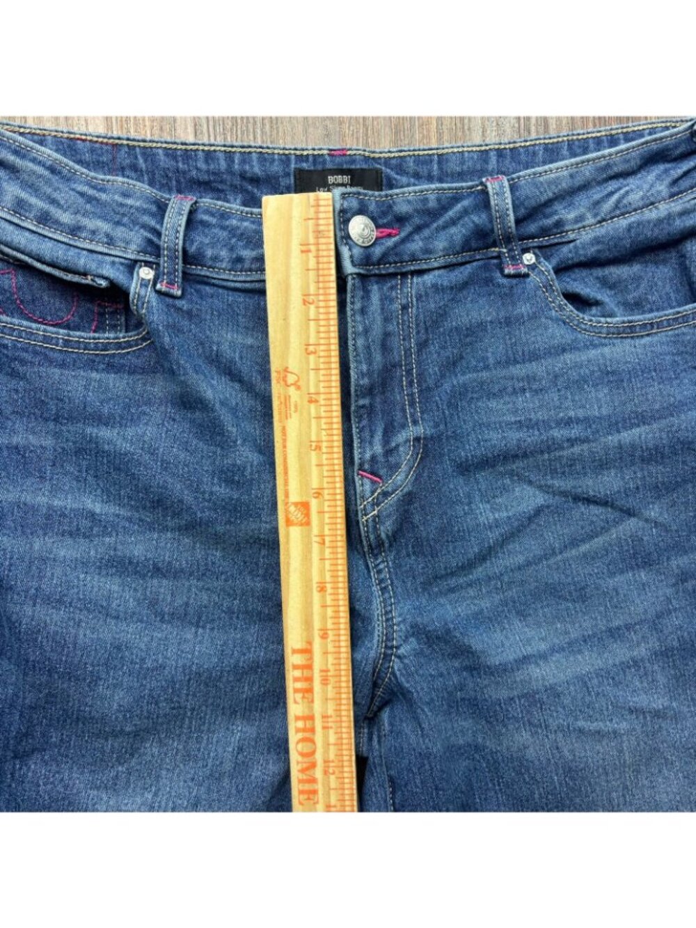 True Religion Bobbi Low Slung Baggy Wide Leg Jeans Medium Wash Size 32 - Picture 8 of 11